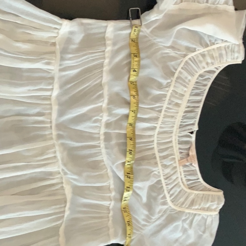 Rebecca Taylor White Ruched Tiered Maxi Dress - Picture 5 of 7